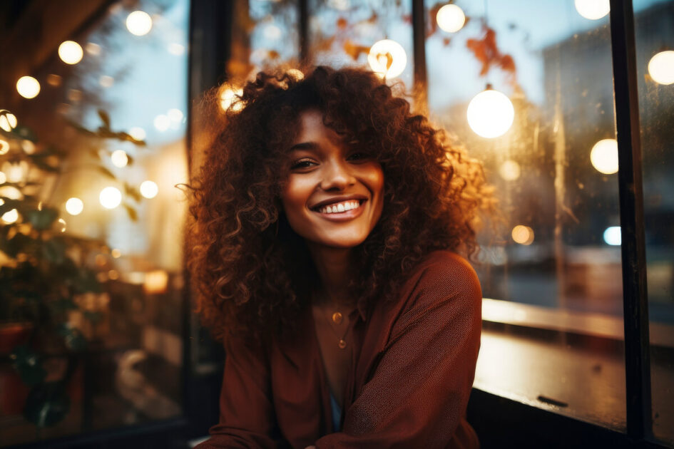 medium-shot-beautiful-woman-posing use e abuse do seu sorriso.